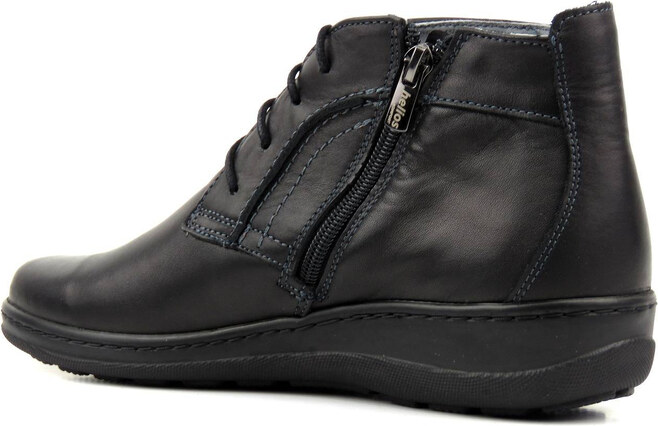 Lehké, pohodlné dámské kotníkové boty vyrobené v Polsku - HELIOS Komfort 612-2, černé