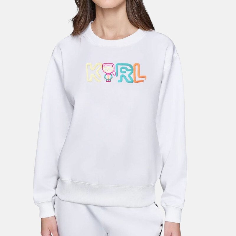 Dámská bílá mikina Karl Lagerfeld Jelly Logo 56155