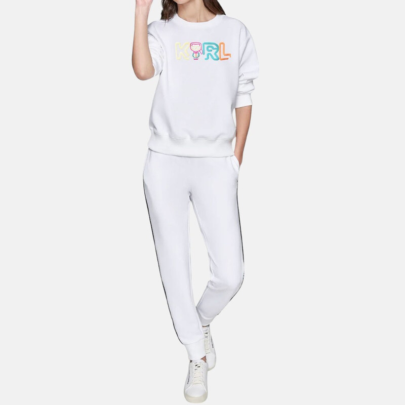 Dámská bílá mikina Karl Lagerfeld Jelly Logo 56155