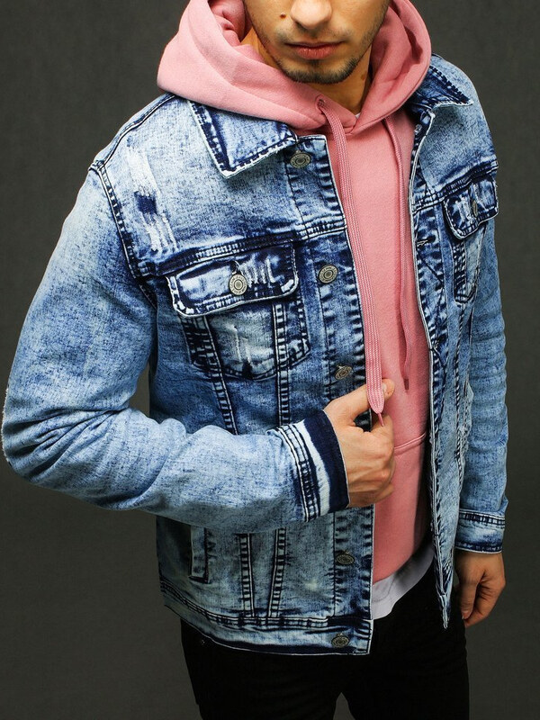 BASIC Pánska modrá džínsová bunda TX3224