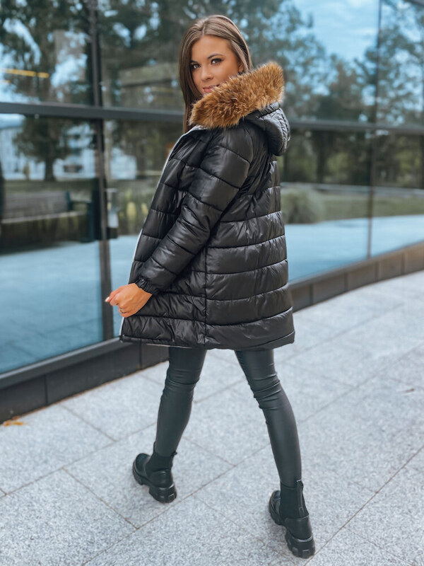 BASIC Béžovo-čierna obojstranná zimná bunda SANAH TY2887