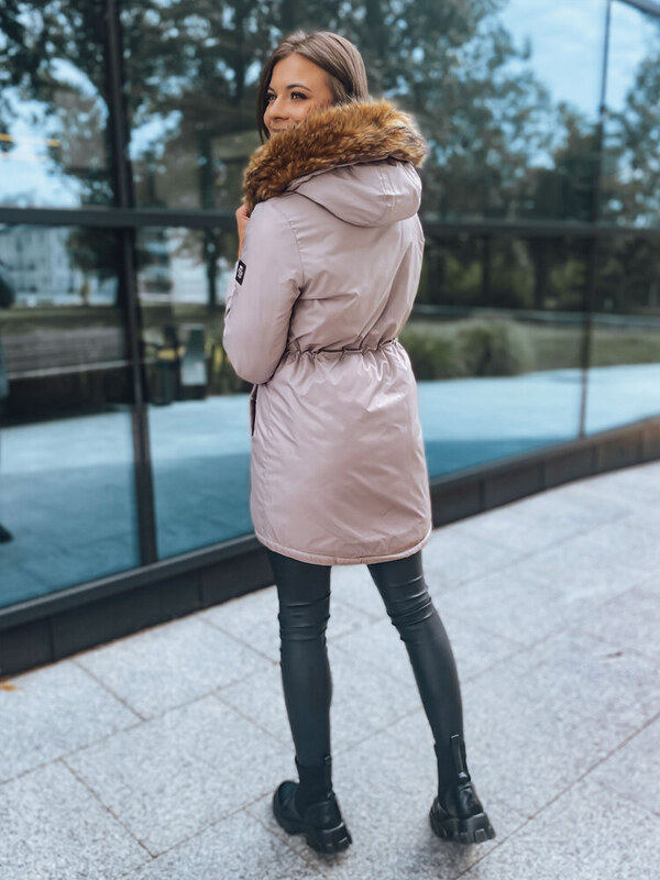 BASIC Béžovo-čierna obojstranná zimná bunda SANAH TY2887