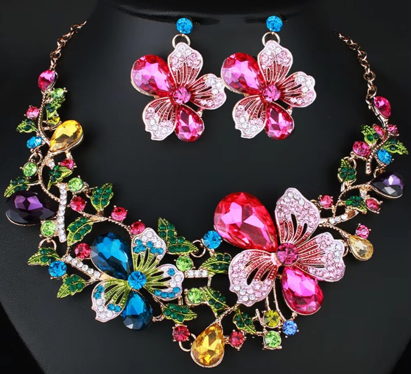 B-TOP Farebná súprava súprava s kryštálovými kvetmi