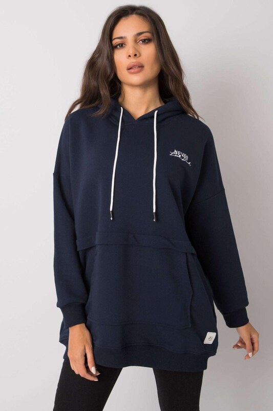 MladaModa Mikina Edna s kapucňou námornícka modrá
