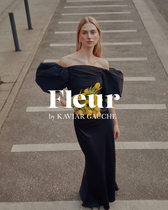 Fleur by Kaviar Gauche Večerné šaty tmelová