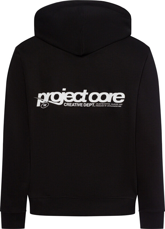 JACK & JONES Mikina 'JCOUnion' čierna / biela