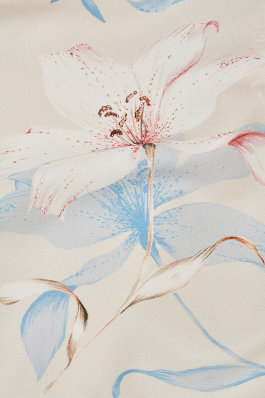 ŠATY GANT FLORAL PRINT WRAP SS FRILL DRESS PUTTY