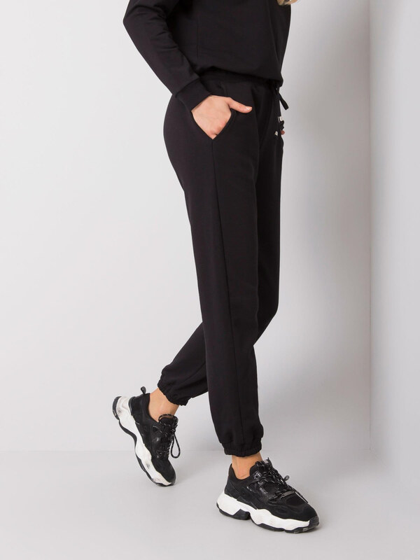 BASIC Čierne dámske tepláky RV-DR-6120.03P-black