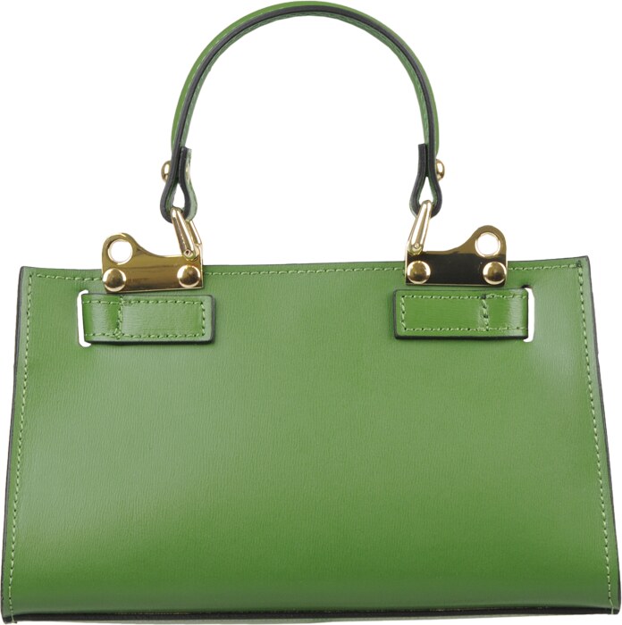 Zelená kožená talianska kabelka Anita Verde s prídavným pruhom III NovaKabelka.sk