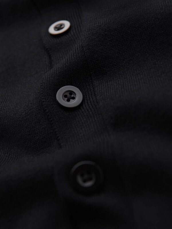 Ombre Clothing Pánsky čierny kardigán na gombíky V2 SWCD-0126