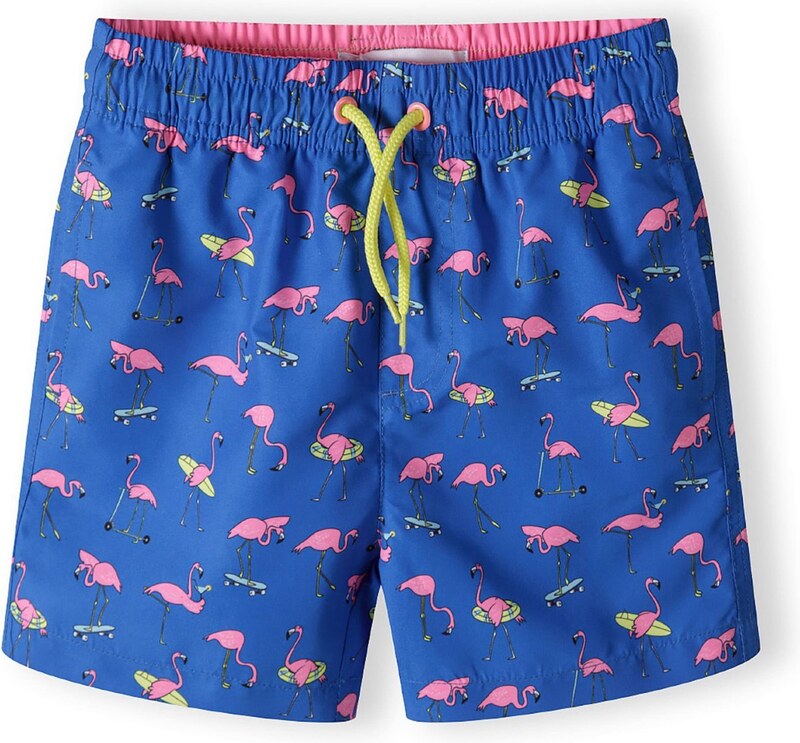 MINOTI Plavecké šortky modrá / limetková / pitaya / čierna