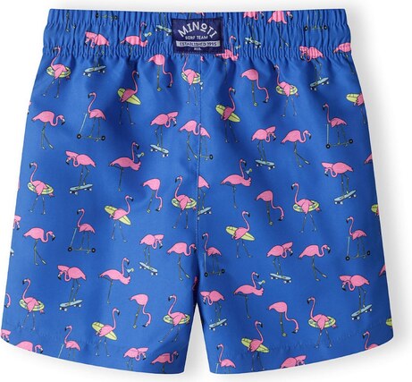 MINOTI Plavecké šortky modrá / limetková / pitaya / čierna