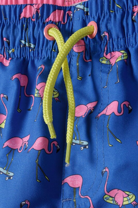 MINOTI Plavecké šortky modrá / limetková / pitaya / čierna