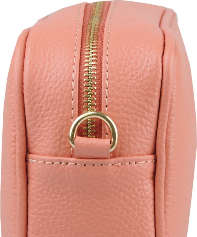 Ružová kožená talianska crossbody kabelka Bala Salmone s prídavným pruhom IV NovaKabelka.sk