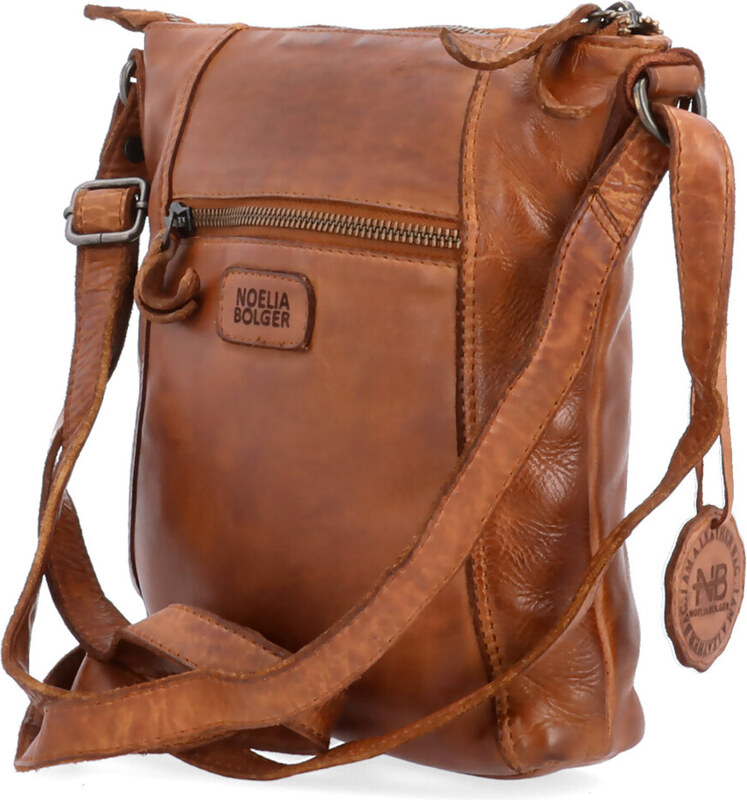 Kožená kabelka crossbody Noelia Bolger koňaková NB 2086 KO