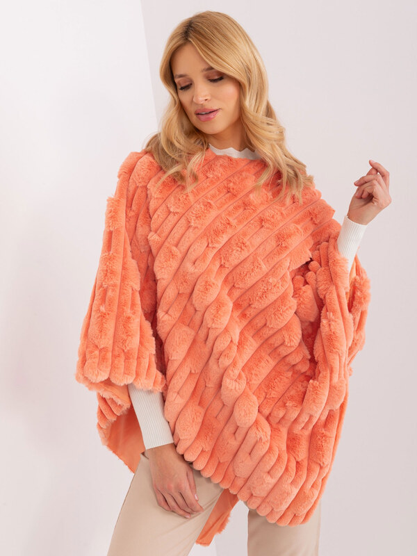Wool Fashion Italia Poncho-AT-PN-2347.16-orange