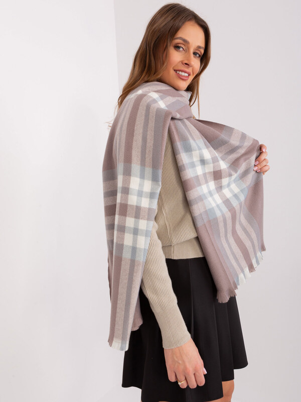 ITALY MODA Svetlofialový vzorovaný šál AT-SZ-23125-1.26-light viollet