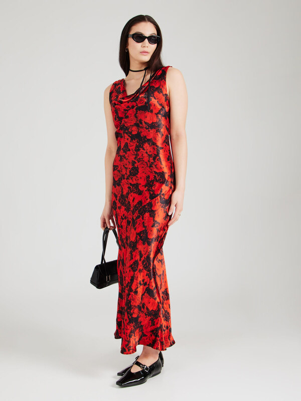 TOPSHOP Šaty červená / čierna