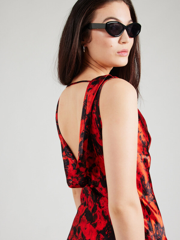 TOPSHOP Šaty červená / čierna