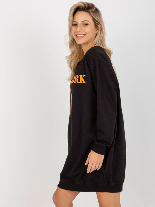 VITON Čierne mikinové šaty NEW YORK VI-BL-3212.15X-black