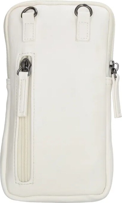 Beagles Biela kožená kabelka na mobil + mini vrecúško „DuoCarry“ 2v1