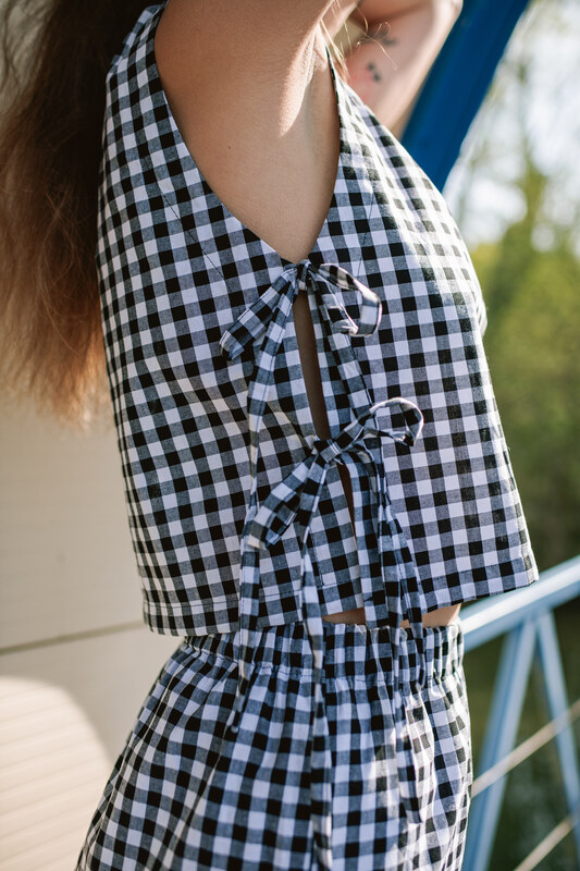 mile káro lastúria dámsky top S