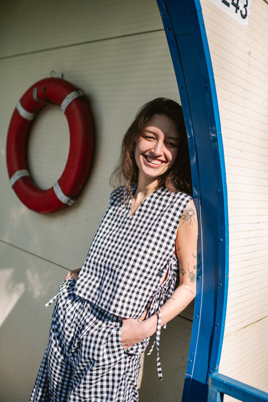 mile káro lastúria dámsky top S