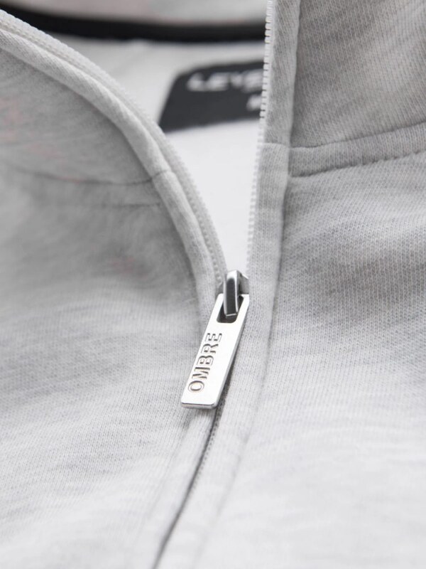 Ombre Clothing Zaujímavá šedá bomber mikina V1 SSZP-0219