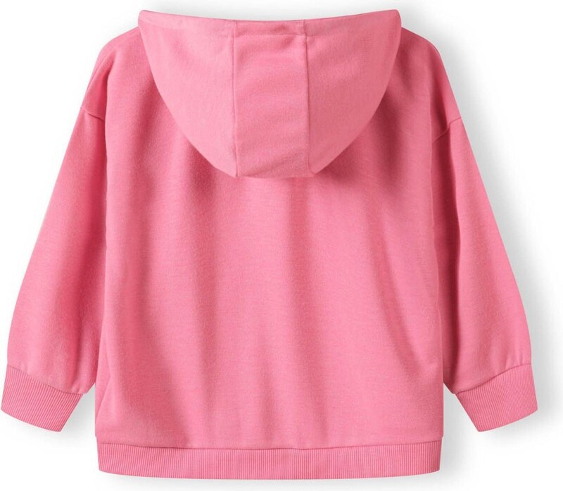 MINOTI Tepláková bunda svetloružová / biela