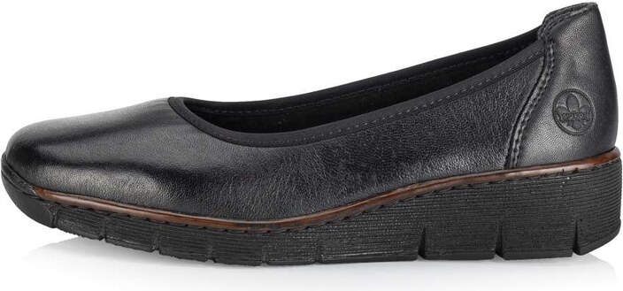 Dámske baleríny RIEKER 53755-00 čierna W5