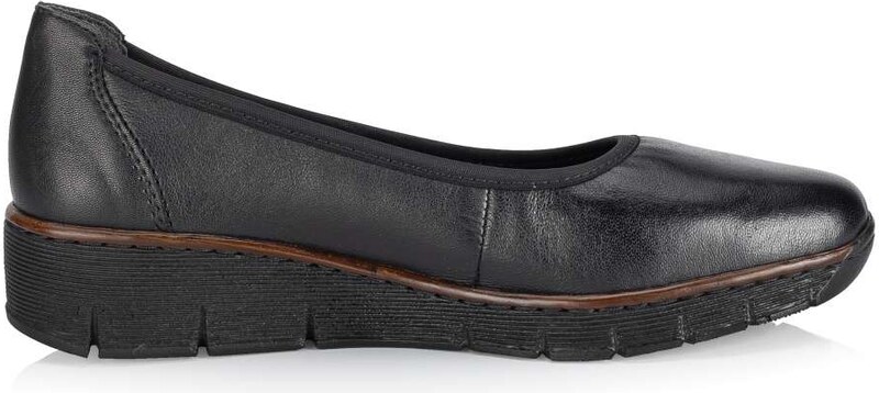 Dámske baleríny RIEKER 53755-00 čierna W5