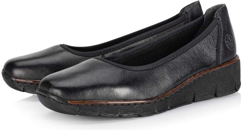Dámske baleríny RIEKER 53755-00 čierna W5