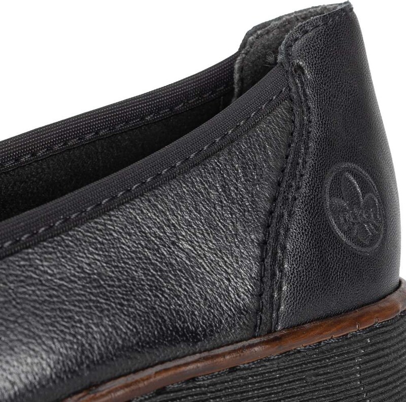 Dámske baleríny RIEKER 53755-00 čierna W5