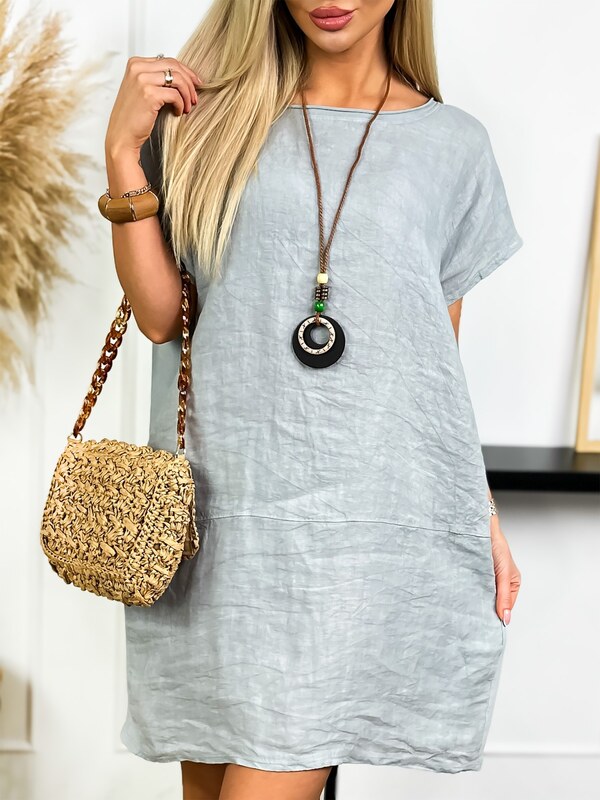 Fashionweek Dámske bavlnené a ľanové šaty s príveskom It-lobos