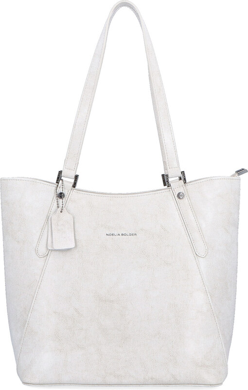 Kožená kabelka cez rameno Noelia Bolger biela NB 0094 OW
