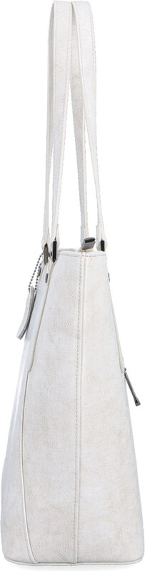 Kožená kabelka cez rameno Noelia Bolger biela NB 0094 OW