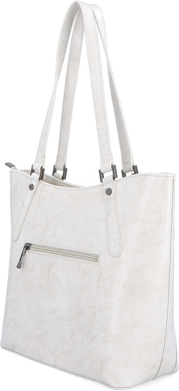 Kožená kabelka cez rameno Noelia Bolger biela NB 0094 OW