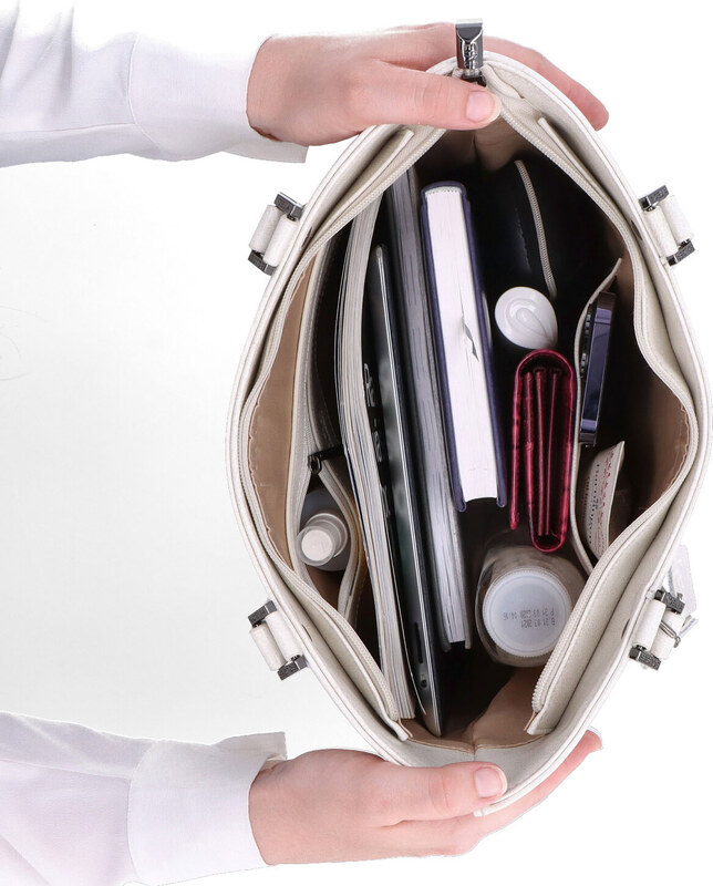 Kožená kabelka cez rameno Noelia Bolger biela NB 0094 OW