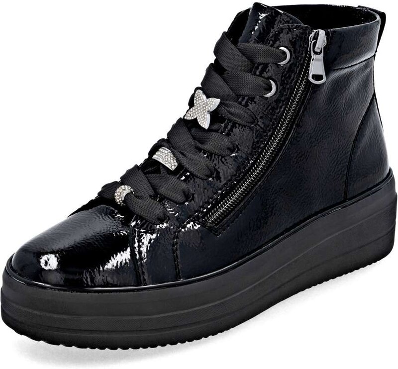 RIEKER Dámska členková obuv REMONTE D1C72-00 čierna W5