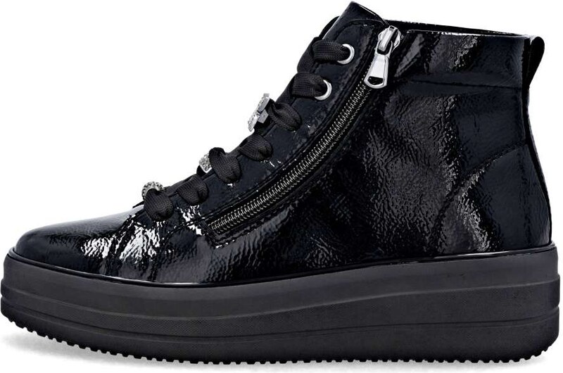 RIEKER Dámska členková obuv REMONTE D1C72-00 čierna W5