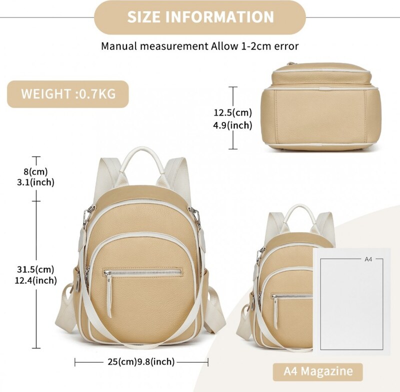 Miss Lulu Ruksak - malý s crossbody popruhom, žltý