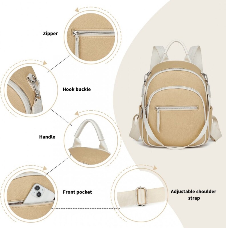 Miss Lulu Ruksak - malý s crossbody popruhom, žltý