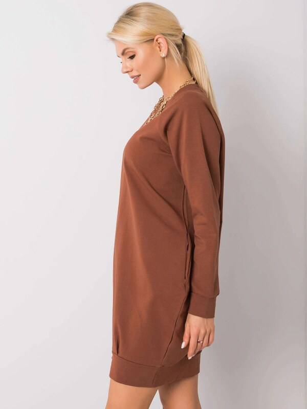 FPrice Šaty RV TU 5184.93P tmavo hnedá