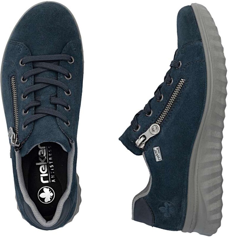 Dámske poltopánky RIEKER 59000-14 modrá W5