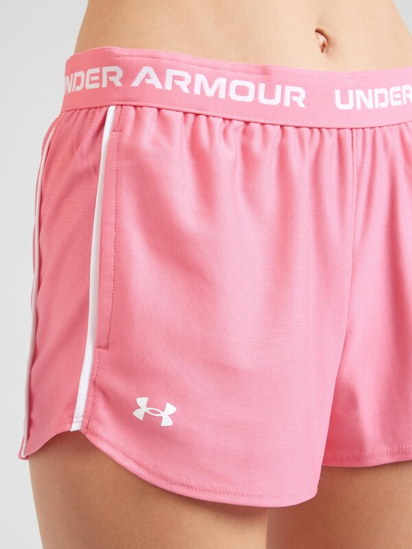 UNDER ARMOUR Športové nohavice 'Play-Up' ružová / biela