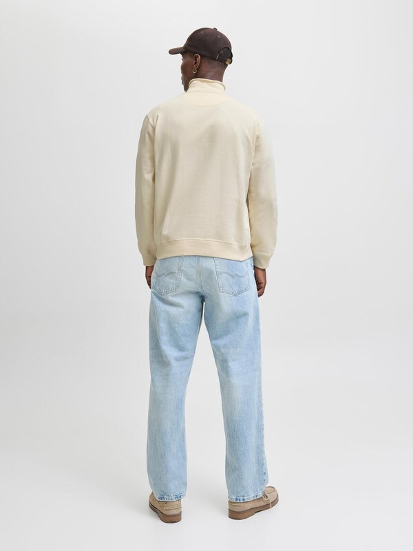 JACK & JONES Mikina 'JORNORREBRO' tmavooranžová / biela ako vlna