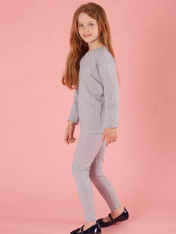Yups Girls' blouse basic grey