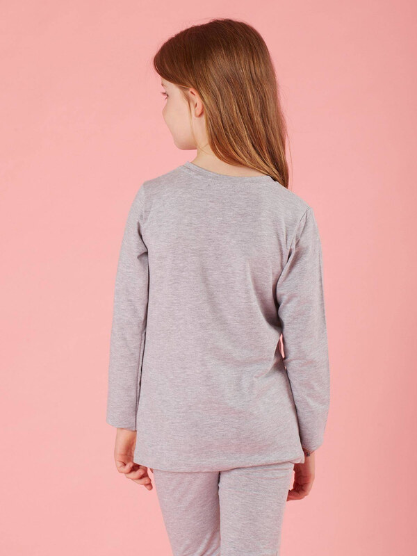 Yups Girls' blouse basic grey