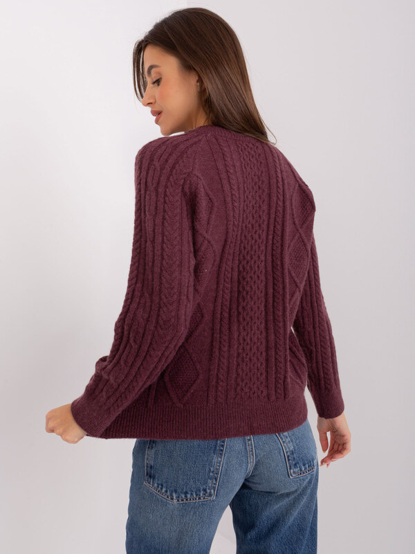 Wool Fashion Italia Sweater-AT-SW-2346-2.99P-Dark Purple