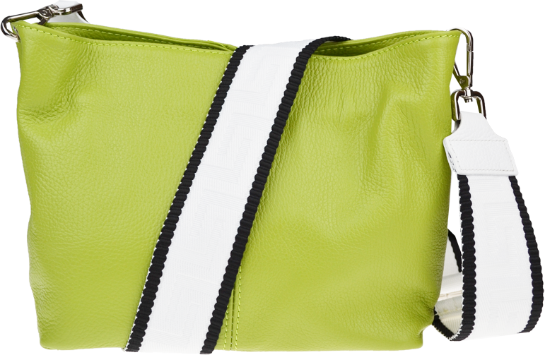 Zelená kožená talianska crossbody kabelka Batilda Verde Segnale s prídavným pruhom VII NovaKabelka.sk